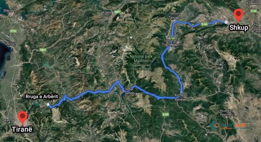 Rruga E Arbrit Map Rruga E Arbërit”, Shqipëria Do Të Përfundojë Punimet, Maqedonia Ende Nuk Ka  Nisur - Faktoje.al