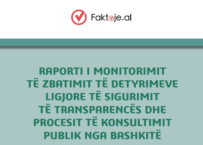 RAPORTI PËR NIVELIN E TRANSPARENCËS E LLOGARIDHËNIES NË 10 BASHKI