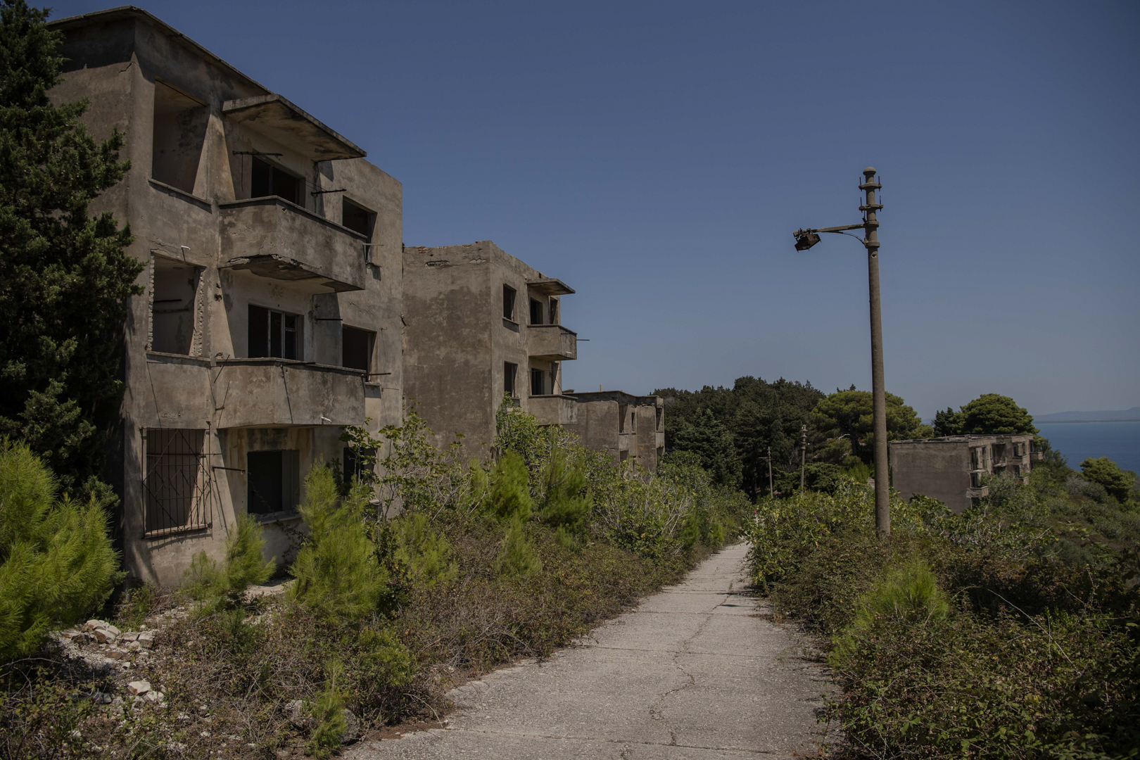 Housing estate of military personnel that served in Sazan Island