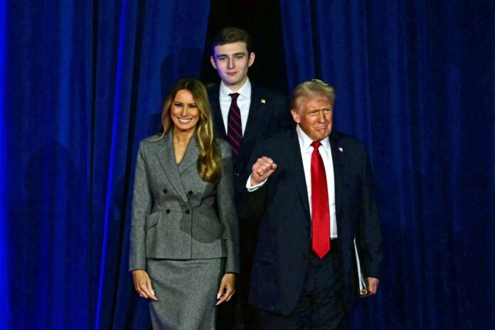 donald melania barron trump