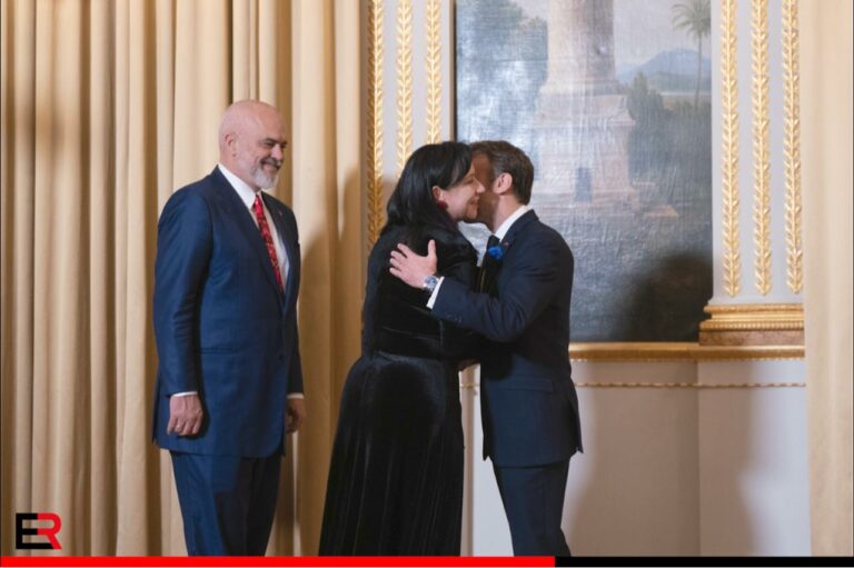 E manipuluar foto e Macron që takon përzemërsisht çiftin Rama