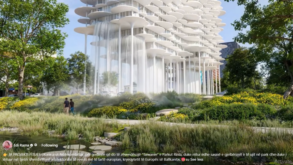PROJEKTI FITUES i Konkursit Ndërkombëtar, për godinën që do të zëvendësojë “Taiwanin” e Parkut Rinia