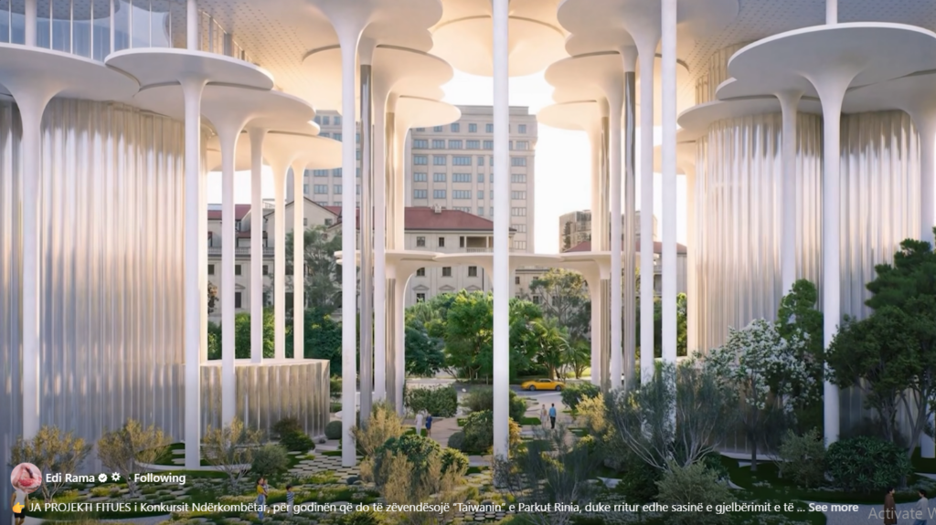 PROJEKTI FITUES i Konkursit Ndërkombëtar, për godinën që do të zëvendësojë “Taiwanin” e Parkut Rinia
